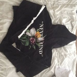 Civil regime crop hoodie